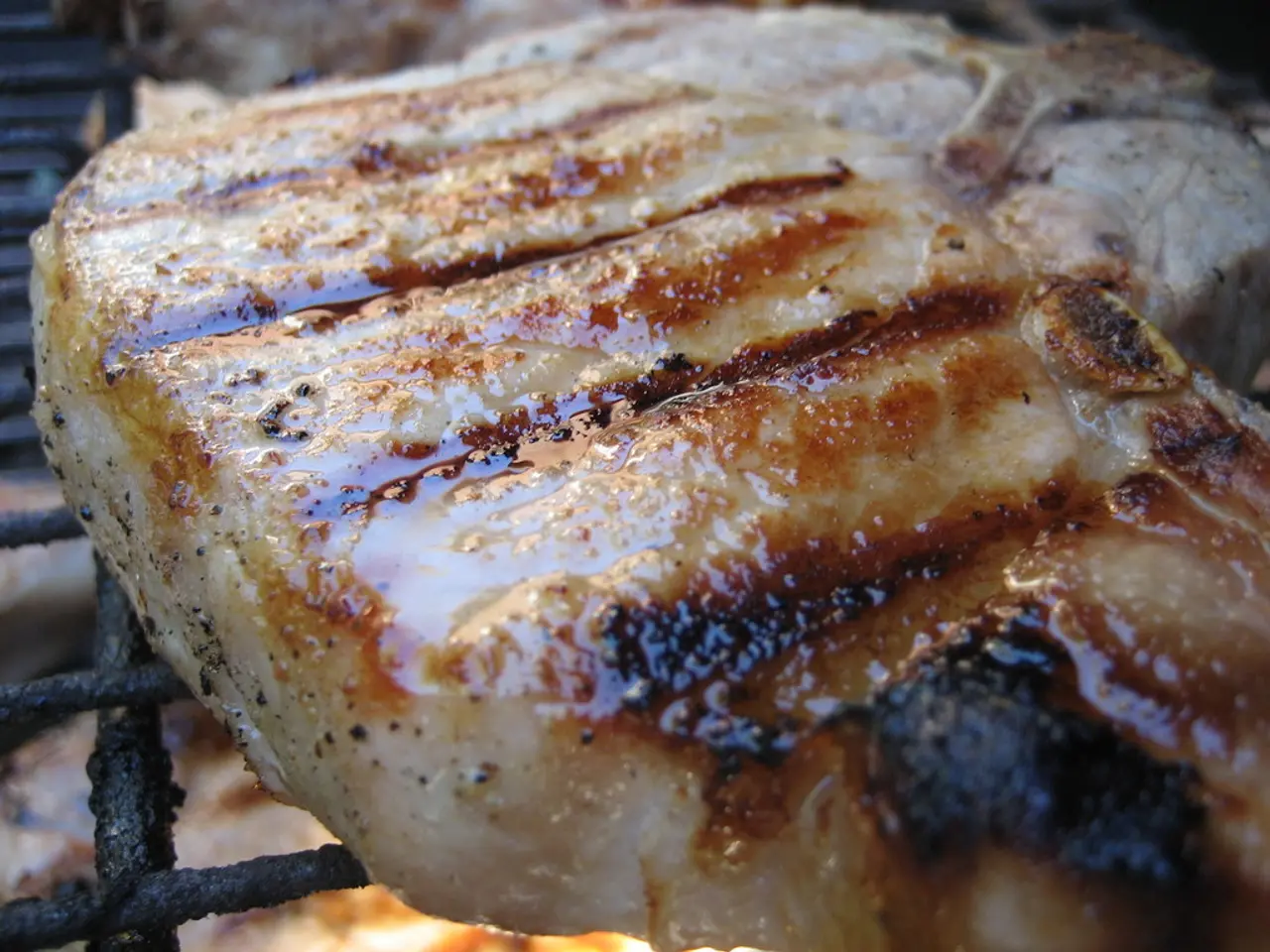 This image consist of food which is on the grill.