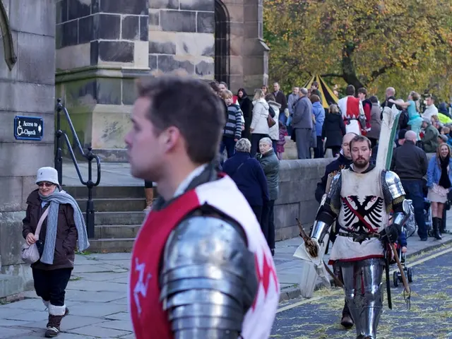 Medieval ambiance at Heusenstamm's castle: knights, crafts, and festive antics on the grounds